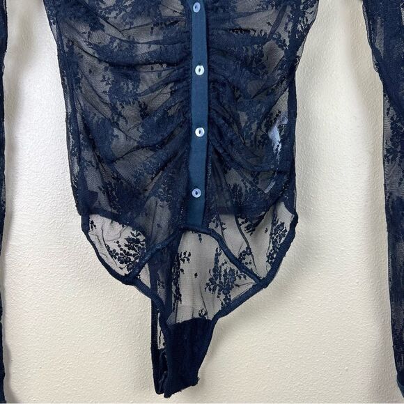 NWT Free People Intimately Bodysuit Top Black Lace Size XS - Picture 6 of 8